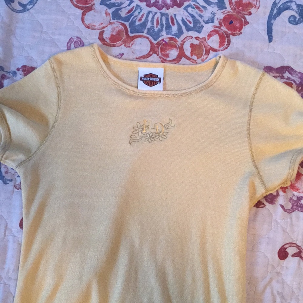 Yellow Harley Davidson Tee Size Medium